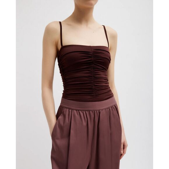 Tibi Stretch Light Weight Tech Knit Shirred Cami - Picture 3 of 5